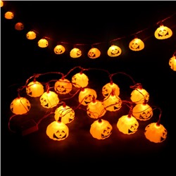 16pcs LEDs Halloween Pumpkin Holiday Decoration String Lights