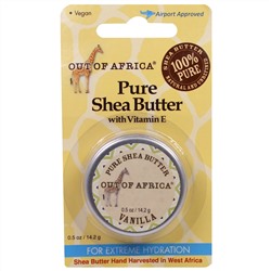 Out of Africa, Натуральное масло Ши с витамином Е, с ванилью, 0.5 унций (14.2 г)