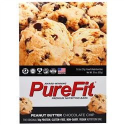 Pure Fit Bars, Premium Nutrition Bars, Арахисовое Масло и Шоколадные чипы, 15 штук по 2 унции (57 г) каждая