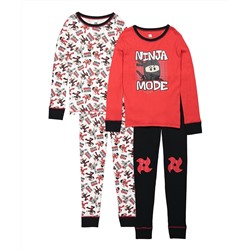 Red & White 'Ninja Mode' Pajama Set - Toddler & Boys Only Boys