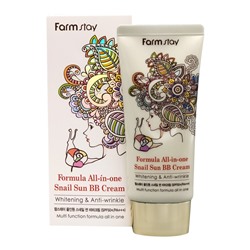 FarmStay Formula All-In-One Snail Sun BB Cream SPF50+/PA+++ Улиточный солнцезащитный ВВ-крем 50г