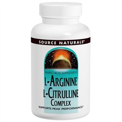 Source Naturals, Комплекс L-аргинина L-цитруллина, 1000 мг, 240 таблеток