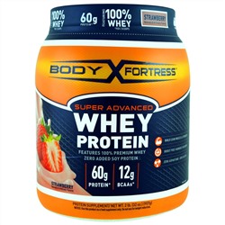 Body Fortress, Super Advanced Whey Protein Powder, Strawberry, 2 lbs (907 g)