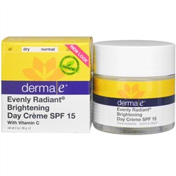 Derma E, Even Tone Brightening Day Cream, SPF 15, 2 oz (56 g)