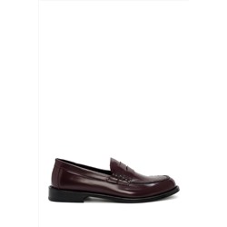 Derimod, Kadın Bordo Deri Maskülen Loafer 24WFD151522