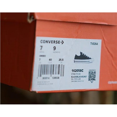 Convers*e ⭐️ парусиновые кеды в Американском уличном стиле на шнуровке, высокие и классические, унисекс✔️ качество 1:1