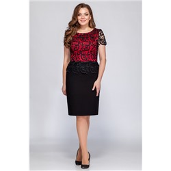 Pama Style 649 черный+красный, Платье