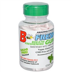 B-Fresh Inc., Освежающая дыхание жевательная резинка, Мятная прохлада, 100 штук