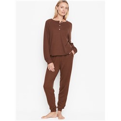 VICTORIA'S SECRET Glow Waffle Henley and Jogger Set