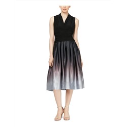 Womens Ruched Glitter Cocktail And Party Dress SLNY