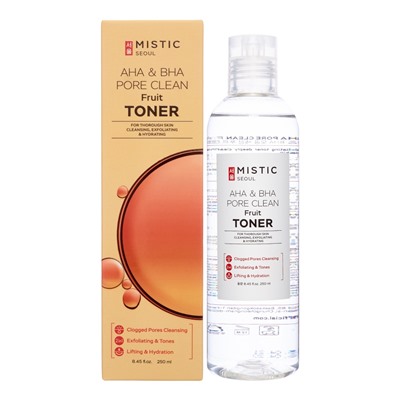 MISTIC AHA &amp; BHA PORE CLEAN Fruit Toner Очищающий тонер с фруктовыми кислотами 250мл