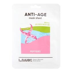 L.SANIC Peptides Anti-Age Mask Sheet Антивозрастная тканевая маска с пептидами 25мл
