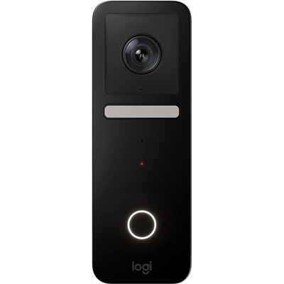 Logitech Circle View Apple HomeKit- enabled Wired Doorbell with Logitech TrueView Video, Face Recognition, Color Night Vision, and Head-to-toe HD Video