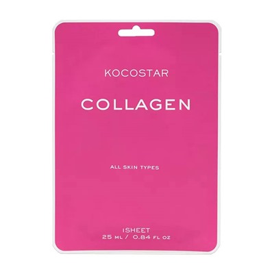 KOCOSTAR COLLAGEN HAPPY MASK Тканевая маска для лица с коллагеном 23мл