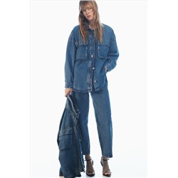DENIM OVERSHIRT WITH PATCH POCKETS