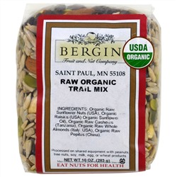 Bergin Fruit and Nut Company, Organic Raw Trail Mix, 10 oz (283 g)
