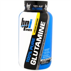 BPI Sports, 100% чистый глютамин, ограниченное издание, незаменимая аминокислота для восстановления мышц, 1000 мг, 240 капсул