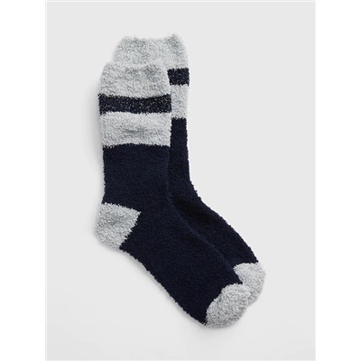 Cozy Metallic Stripe Socks