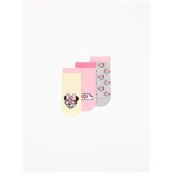 PACK OF 3 PAIRS OF MINNIE MOUSE ©DISNEY SHORT SOCKS
