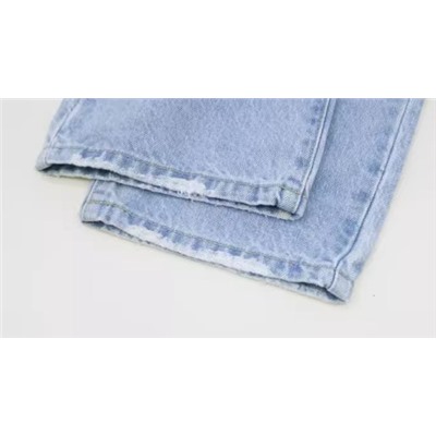Женские потертые светло-голубые прямые джинсы с высокой талией в стиле ретро Cotto*n:on (экспорт в Австралию)