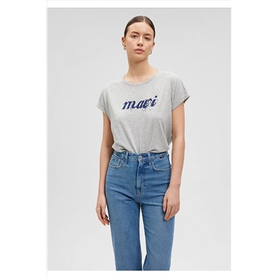 Mavi Logo Baskılı Gri Tişört Slim Fit / Dar Kesim 166422-25702