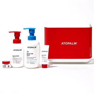 Набор увлажняющих средств для взрослой и детской кожи Atopalm Essential Care Set (300ml+200ml+20ml+8ml)
