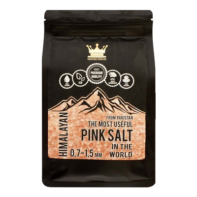 UNITED SPICES Pink Solt Соль гималайская мелкий помол дой-пак 1000г