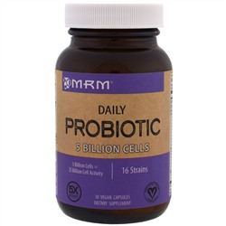 MRM, Пробиотик на каждый день, 30 вегетарианских капсул