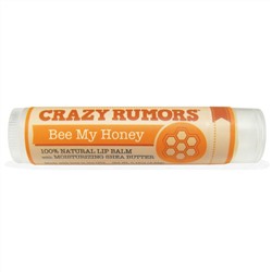 Crazy Rumors, 100% натуральный бальзам для губ, душенька пчела, 4,4 мл (0,15 унции)