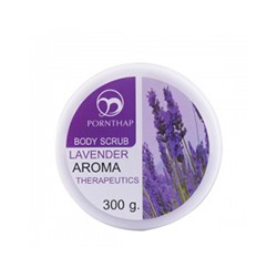 Ароматный солевой скраб для тела AROMA Therapeutics с лавандой от Pornthap 300 мл / Pornthap Lavender AROMA Body Scrub therapeutics 300g