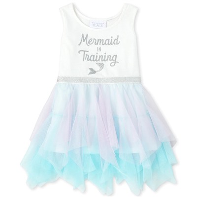 Baby And Toddler Girls Glitter Mermaid Tutu Dress