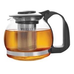 Заварочный чайник Kelli KL-3088 жаропр стекло 1,2л. (24) оптом