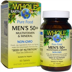 Natural Factors, Пищевая добавка "Непочатое море и земля", мультивитаминный и минеральный комплекс для мужщин от 50, 60 таблеток
