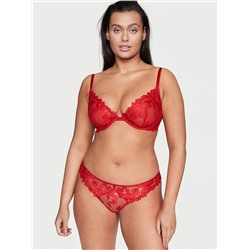 VERY SEXY Ziggy Glam Floral Embroidery Unlined Demi Bra