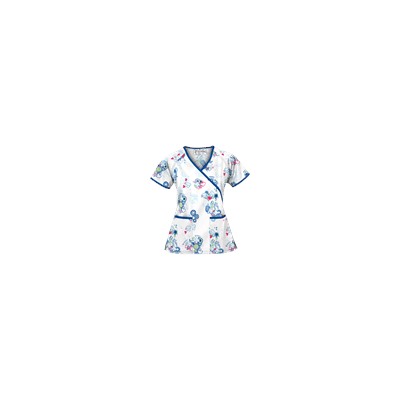 UA Brush Brush Your Teeth White Print Scrub Top