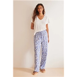 Pantalones estampado cebra azul