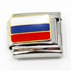 Звено для наборных браслетов Флаг России