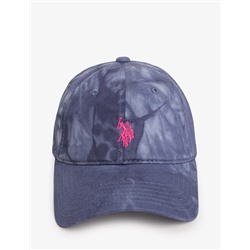 TIE DYE DAD CAP WITH EMBROIDERED LOGO