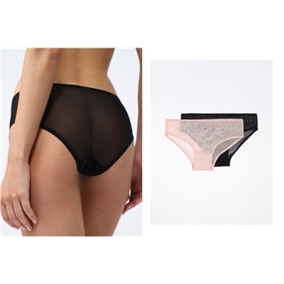 PACK OF 2 TULLE HIPSTER BRIEFS