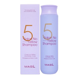 MASIL 5 SALON NO YELLOW SHAMPOO Тонирующий шампунь для осветлённых волос против желтизны 300мл