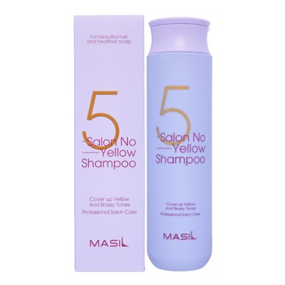 MASIL 5 SALON NO YELLOW SHAMPOO Тонирующий шампунь для осветлённых волос против желтизны 300мл