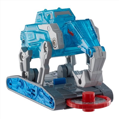 Screechers Wild US683223 Level 2 Whammoth Flipping Morphing Toy Car Vehicle 4” x 2”, Blue
