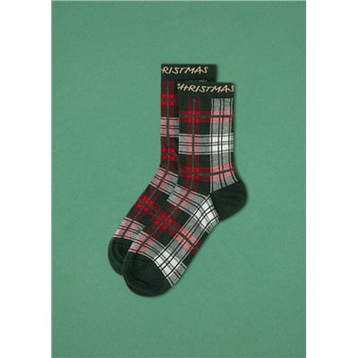 Kurze Socken mit Muster Weihnachten Family für Herren