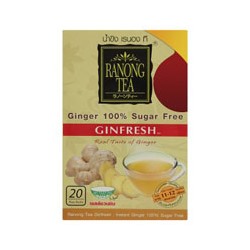 Гранулированный растворимый имбирный напиток "Без сахара" от Ranong 14 пакетиков / Ranong Instant Ginger Tea Ginfresh Sugar free 14 sachets