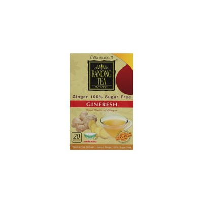 Гранулированный растворимый имбирный напиток "Без сахара" от Ranong 14 пакетиков / Ranong Instant Ginger Tea Ginfresh Sugar free 14 sachets