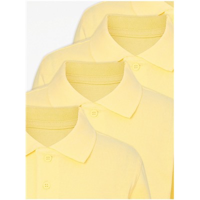 Yellow School Polo Shirt 5 Pack
