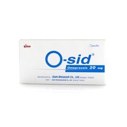 Противоязвенный препарат O-sid(омепразол) от Siam Pharmaceutical 14 капсул / Siam Pharmaceutical O-sid omeprazole 20mg 14 caps