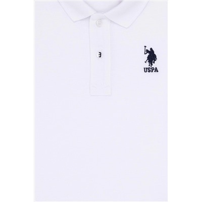 Erkek Çocuk Beyaz Basic Polo Yaka T-Shirt