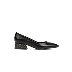 Pierre Cardin ® | PC-51646 - 3478 Siyah Kırısık - Kadın Topuklu Ayakkabı