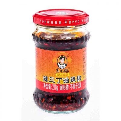 LAO GAN MA Spicy sauce Острый соус с кольраби и арахисом 210г ст/б